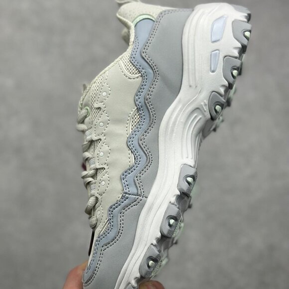 Grass Gray Skechers Dlites Retro Sports Dad Shoes